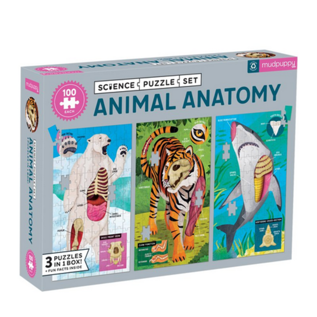 Mudpuppy 100pc Animal Anatomy Science Puzzle