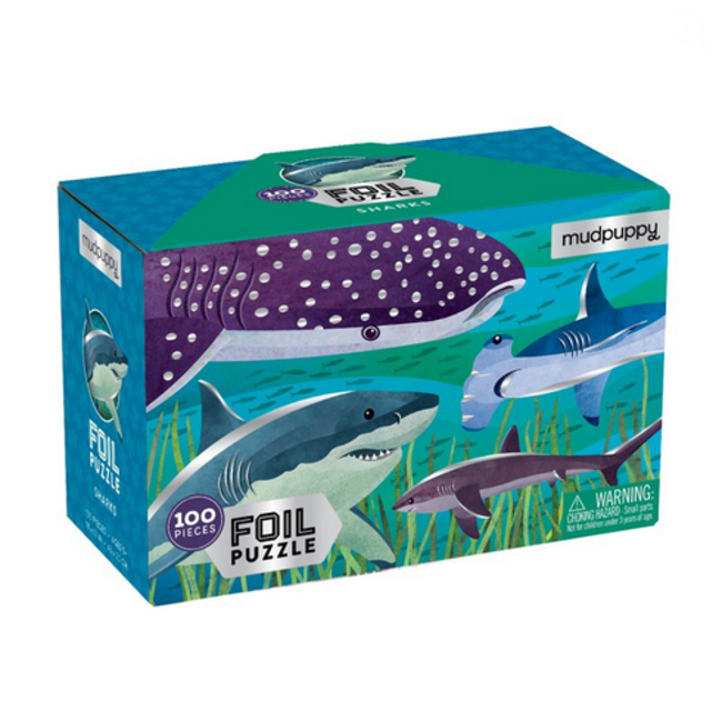 Mudpuppy 100pc Sharks Foil Puzzle