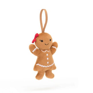 Jellycat Jellycat - Amuseables Festive Folly Gingerbread Ruby Ornament