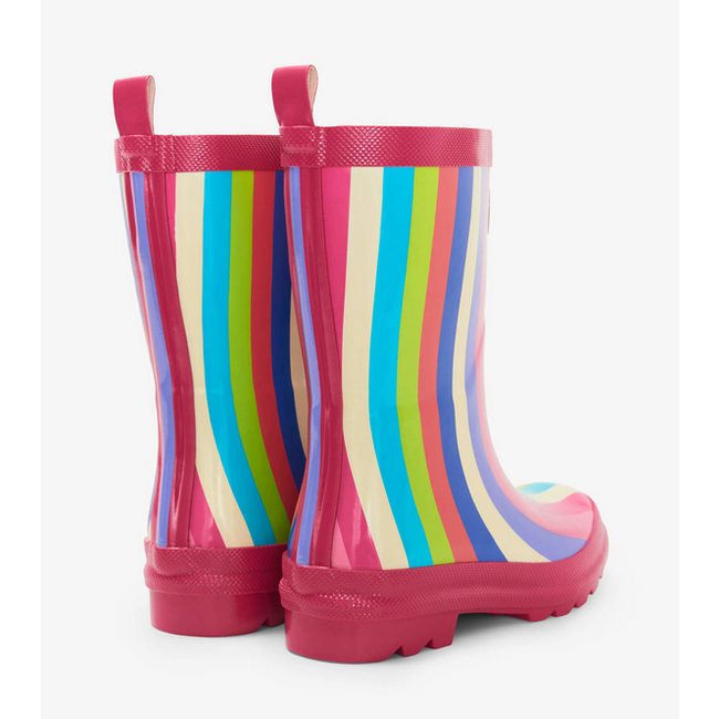 HATLEY Hatley Rainbow Stripes Shiny Rain Boots