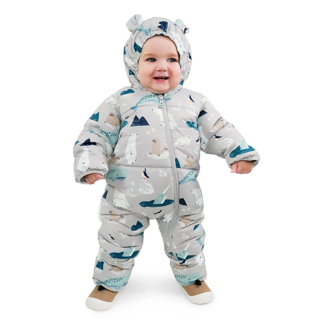 Jan & Jul Toasty-Dry Puffy Bunting Suit -Polar Pals