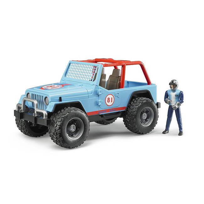 Bruder 02541 Jeep Cross Country Racer Blue w/Driver