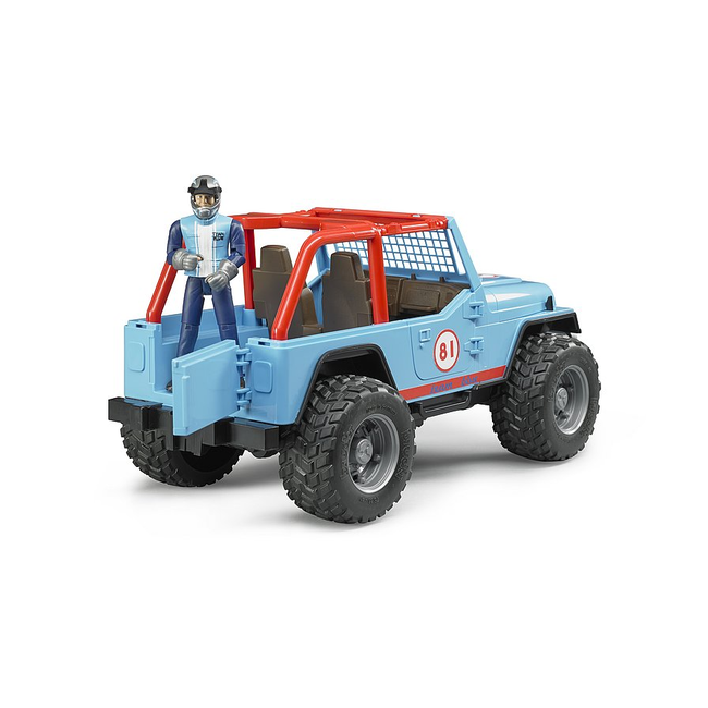Bruder 02541 Jeep Cross Country Racer Blue w/Driver