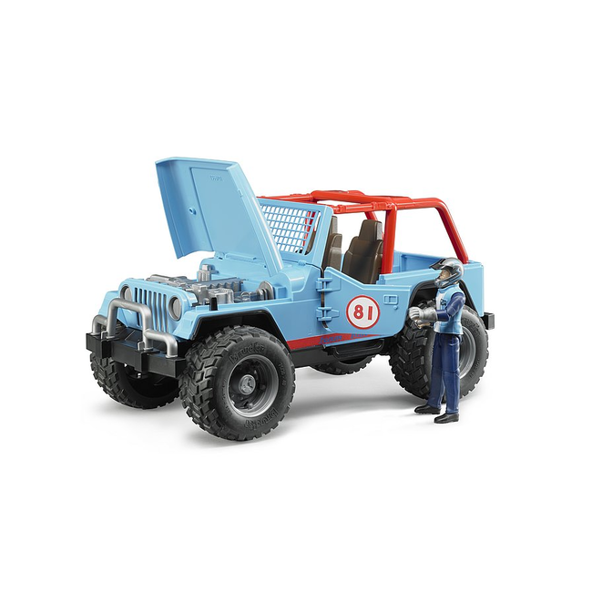 Bruder 02541 Jeep Cross Country Racer Blue w/Driver
