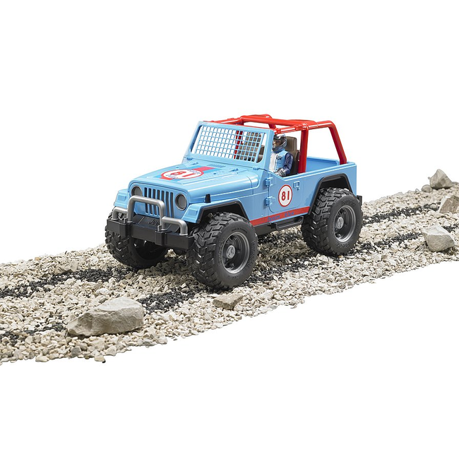 Bruder 02541 Jeep Cross Country Racer Blue w/Driver