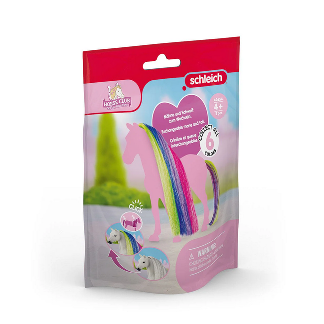 Schleich Horse Club Hair Beauty Horses Rainbow Mane and Tail 42654