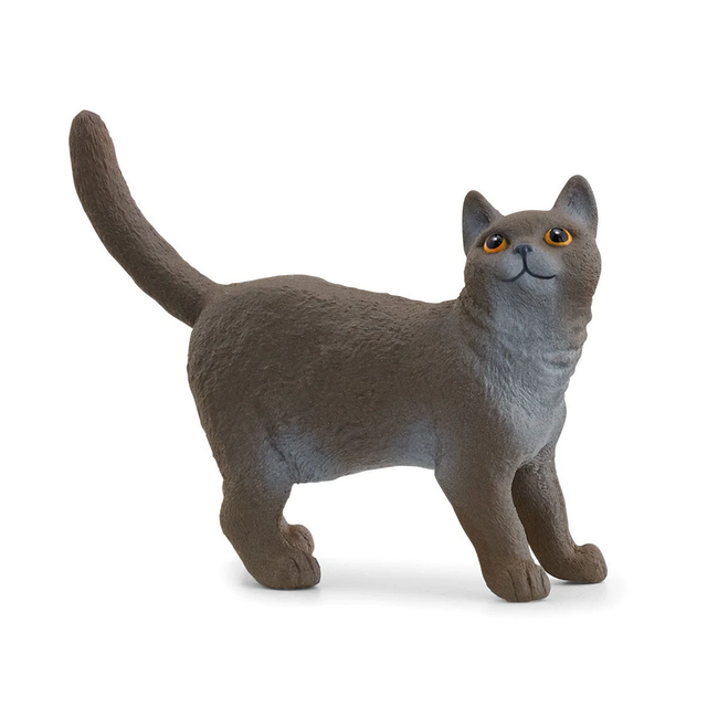 Schleich Farm World Green Dot British Shorthair Cat 13973