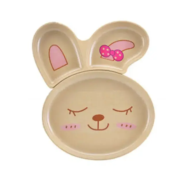 Elegant Gifts Rice Husk Collection - Husk Baby Rabbit Plate Collection (2pc)