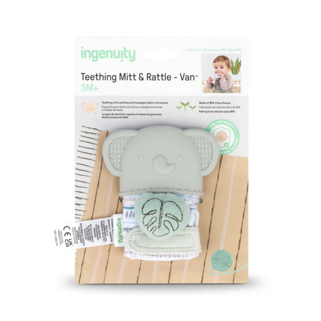 Ingenuity - Teething Mitt & Rattle - Van