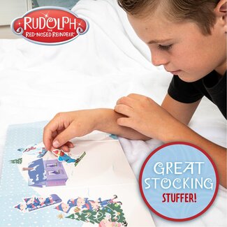 Kids Preferred Rudolph Vinyl Cling Christmas Reusable Stickers Playset