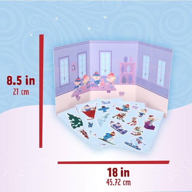 Kids Preferred Rudolph Vinyl Cling Christmas Reusable Stickers Playset