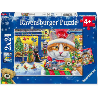 Ravensburger Ravensburger - Christmas Kitties 2 x24Pc