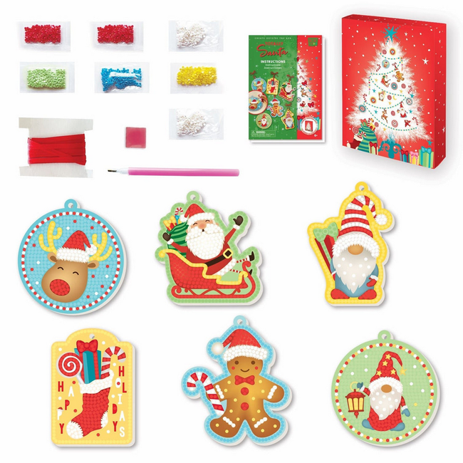 BOX CANDIY - Totally Santa Diamond Art Ornaments & Gift Tags