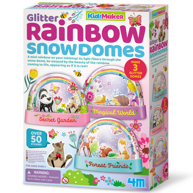 4M Glitter Rainbow Snow Domes P4795
