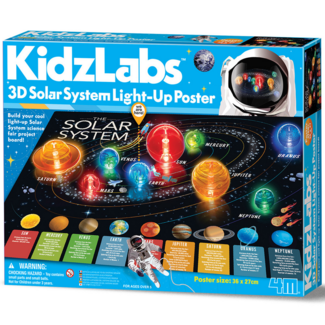 4M KidzLab 3D Solar System Light Up Poster P3461
