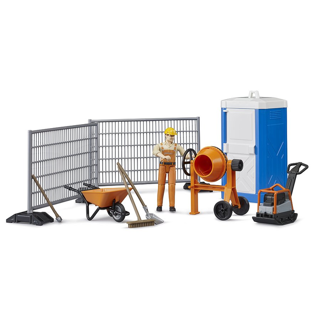 Bruder 62008 bworld Construction Set w/ Mixer & Figure