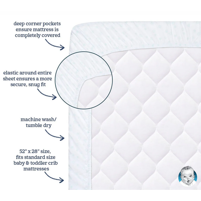 Gerber- Woven Fitted Crib Sheet - Safari