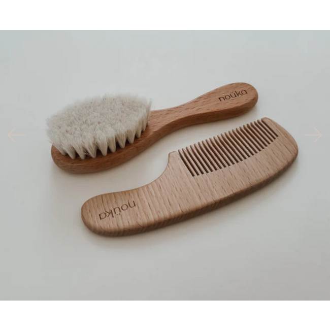 nouka Wooden Brush and Comb Set WBC01