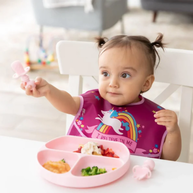 Bumkins Super Bib 3Pk - I Believe In Me - Unicorns & Rainbows