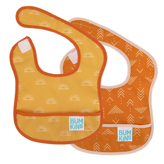 Bumkins Starter Bib 2Pk - Grounded / Sunshine