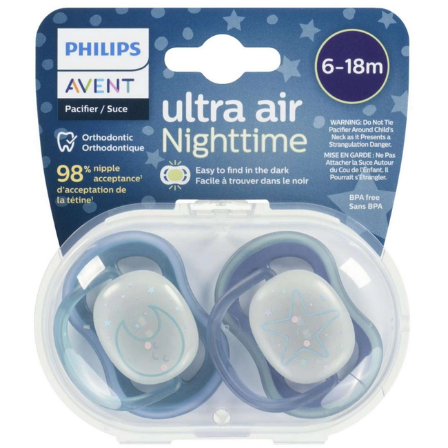 Philips Avent Ultra Air Nighttime  Ortho - 6-18m  Star & Moon
