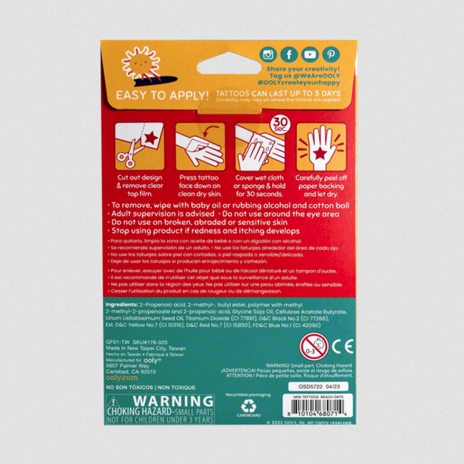 Ooly Ooly - Tattoo Palooza: Mini Temporary Tattoos - Beach Days