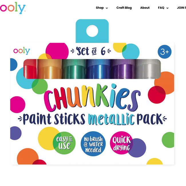 Ooly Ooly - Chunkies Metallic Paint Sticks 6pk