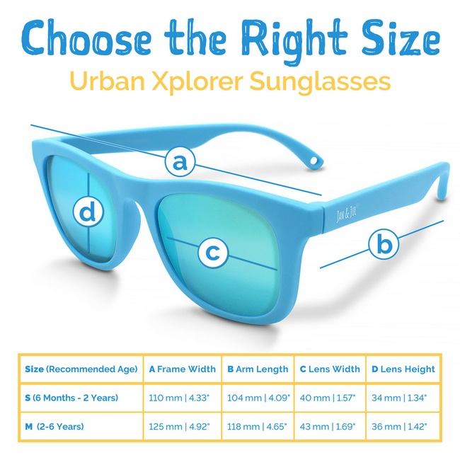 Jan & Jul Urban Xplorer Sunglasses - Sky Blue Aurora Small