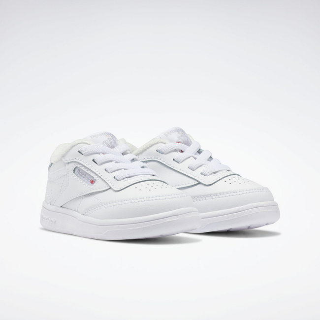 Reebok Club C Infant/Toddler White - Stretch Lace
