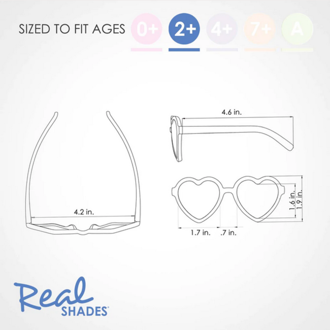 Real Shades Heart - Rose Tan Pink 4y+