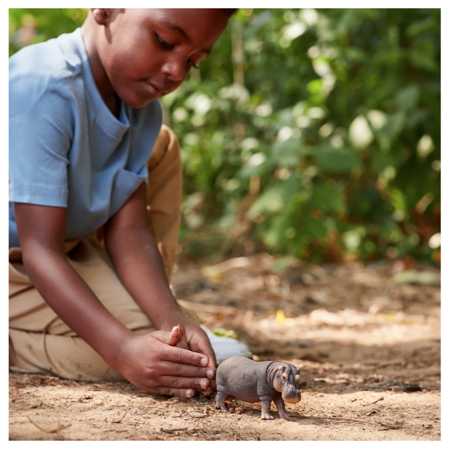 Schleich Wildlife Grey Dot Hippopotamus 14814