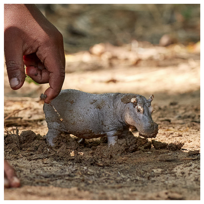 Schleich Wildlife Grey Dot Hippopotamus 14814