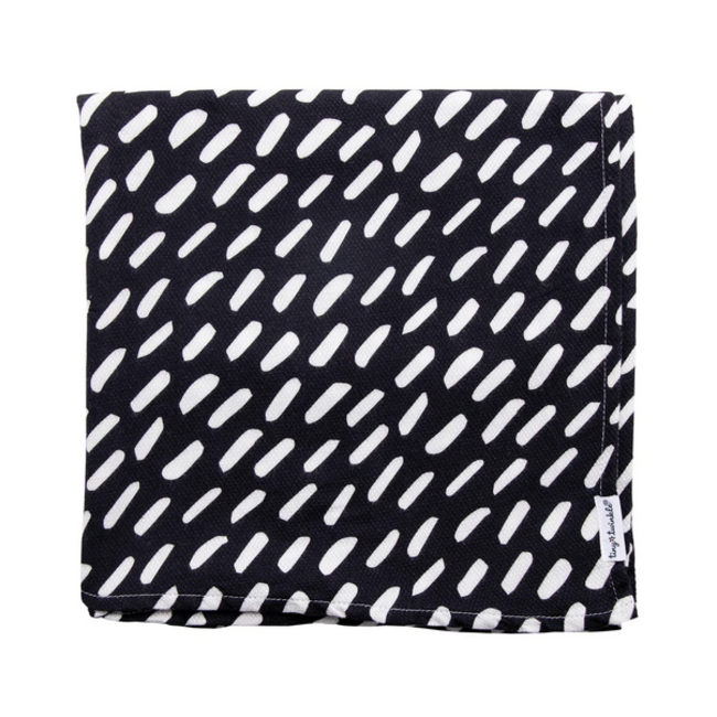 Tiny Twinkle Swaddle Blanket White Dash