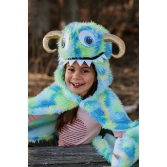 Great Pretenders Swampy The Monster Cape Blue/Green Size 4-6