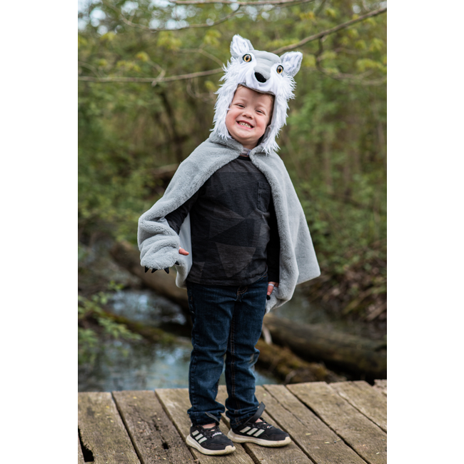 Great Pretenders Woodland Storybook Wolf Cape Size 4-6