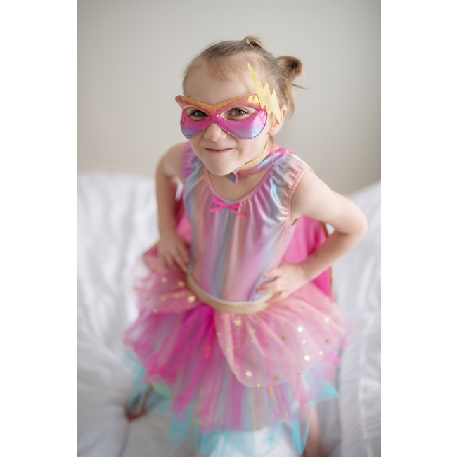 Great Pretenders Super-Duper Tutu, Cape & Mask  Size 4-6