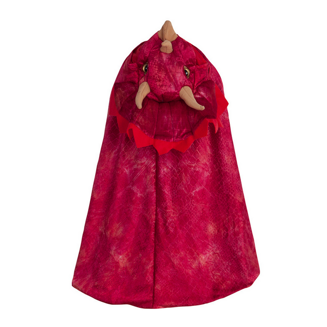 Great Pretenders Triceratops Hooded Cape Red 4-5