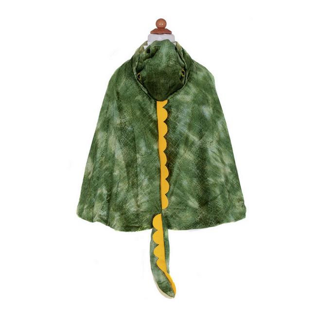 Great Pretenders T-Rex Hooded Cape Green  Size 4-5