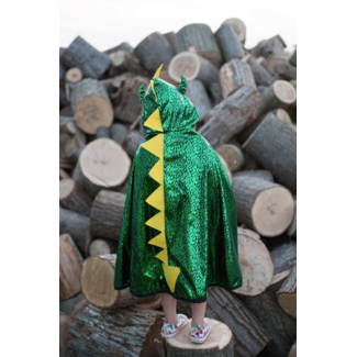 Great Pretenders Reversible Dragon/Knight Cape Green/ Silver Size 5-6