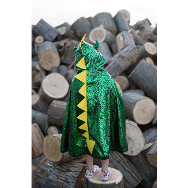 Great Pretenders Reversible Dragon/Knight Cape Green/ Silver Size 5-6