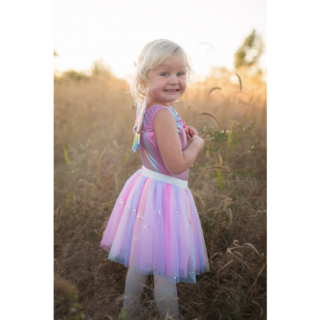 Great Pretenders Rainbow Sequins Skirt, Wings & Wand Size 4-6