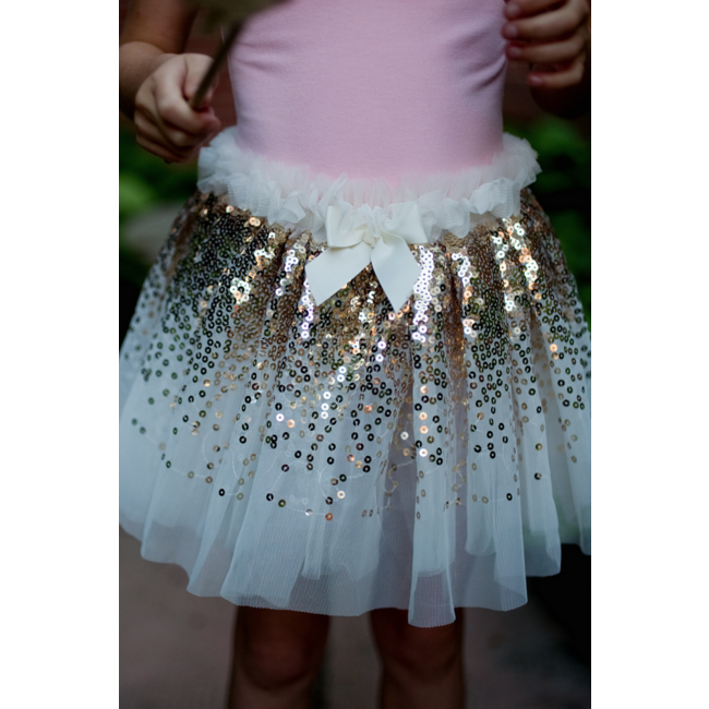 Great Pretenders Gracious Gold Sequins Skirt, Wings, & Wand Size4-6