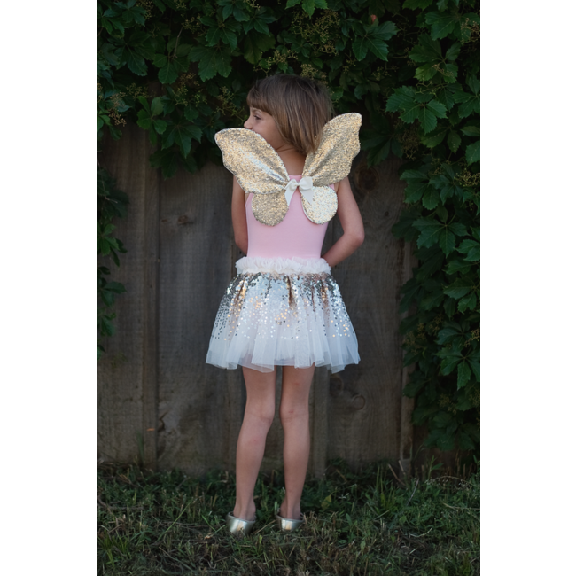 Great Pretenders Gracious Gold Sequins Skirt, Wings, & Wand Size4-6