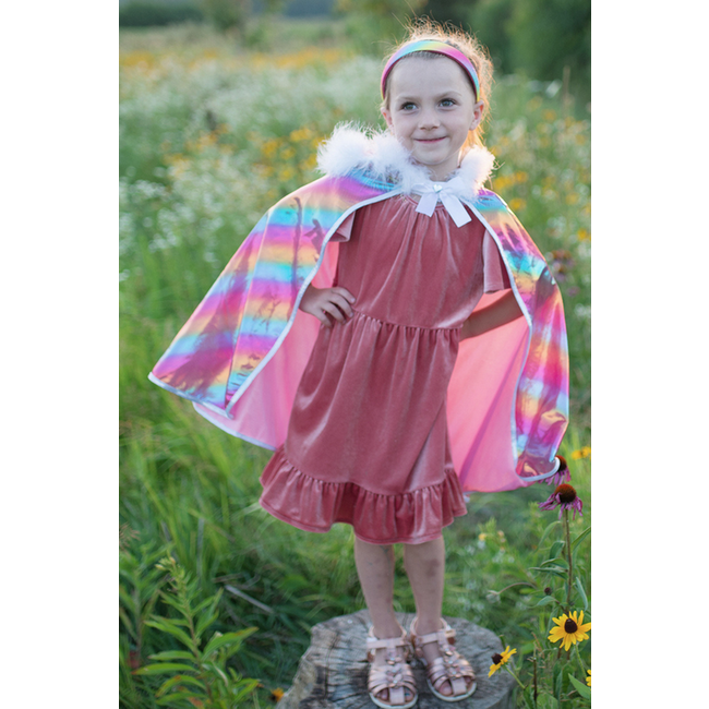 Great Pretenders Rainbow Princess Cape Size 4-6