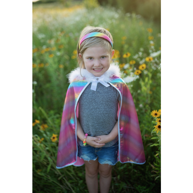 Great Pretenders Rainbow Princess Cape Size 4-6