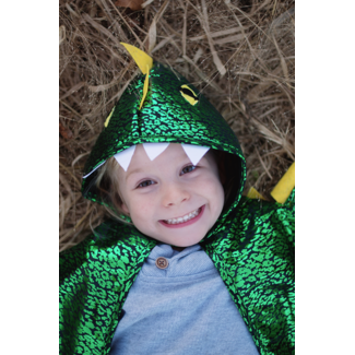 Great Pretenders Dragon Toddler Cape Green/Matallic Size 2-3