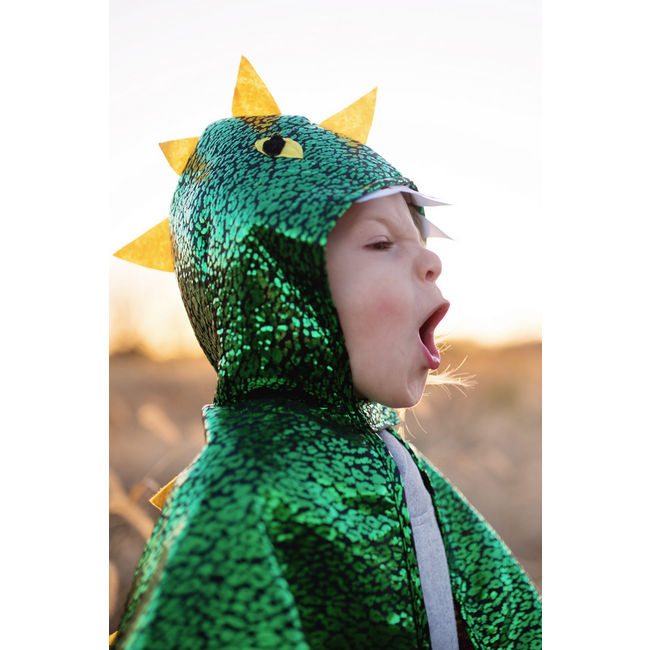 Great Pretenders Dragon Toddler Cape Green/Matallic Size 2-3