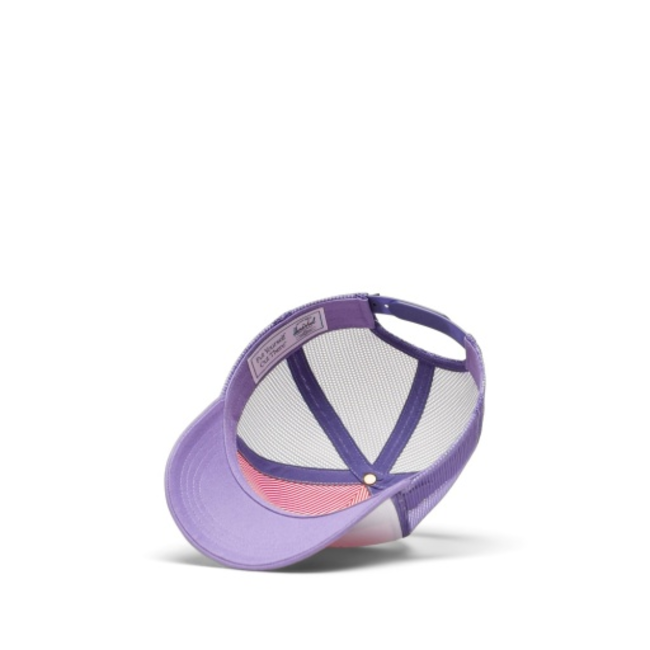 Herschel Whaler Cotton Mesh Toddler Cap 2-4 Years - Paisley Purple/White