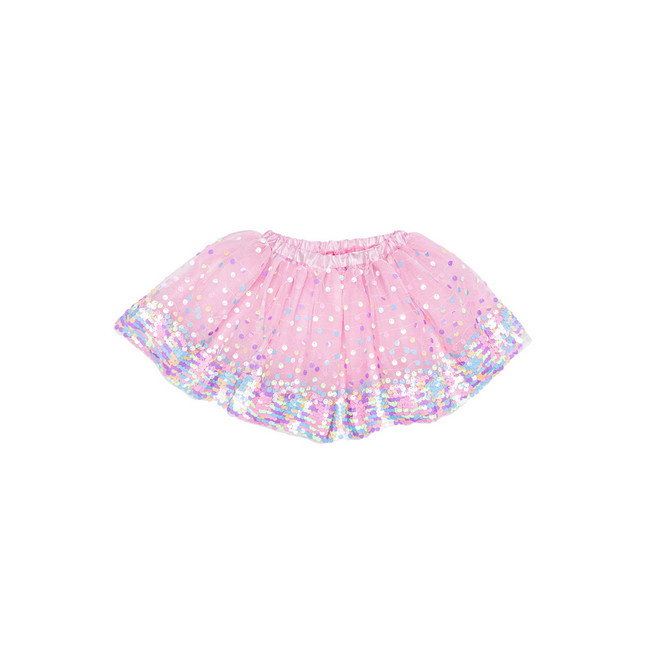 Great Pretenders Party Fun Sequins Skirt Neon Size 4-6