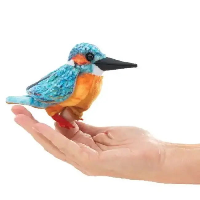 Fire the Imagination Folkmanis - Mini Common Kingfisher Finger Puppet